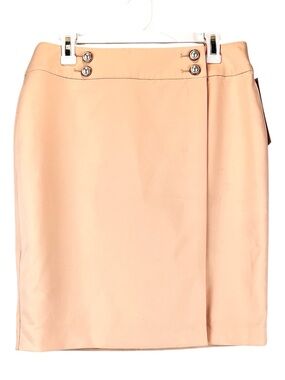 NEW Calvin Klein Pencil Skirt Peach Lined Stretch Career Sz 10P NWT
